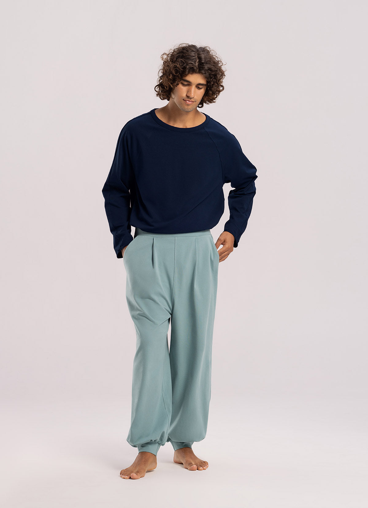 Deep Raglan long sleeve (For Men)_Maritime Blue