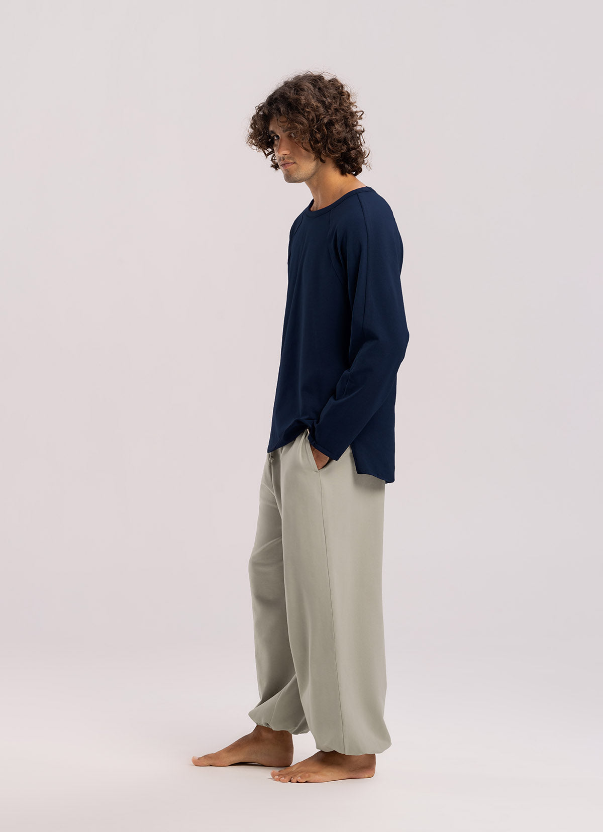 Deep Raglan long sleeve (For Men)_Maritime Blue