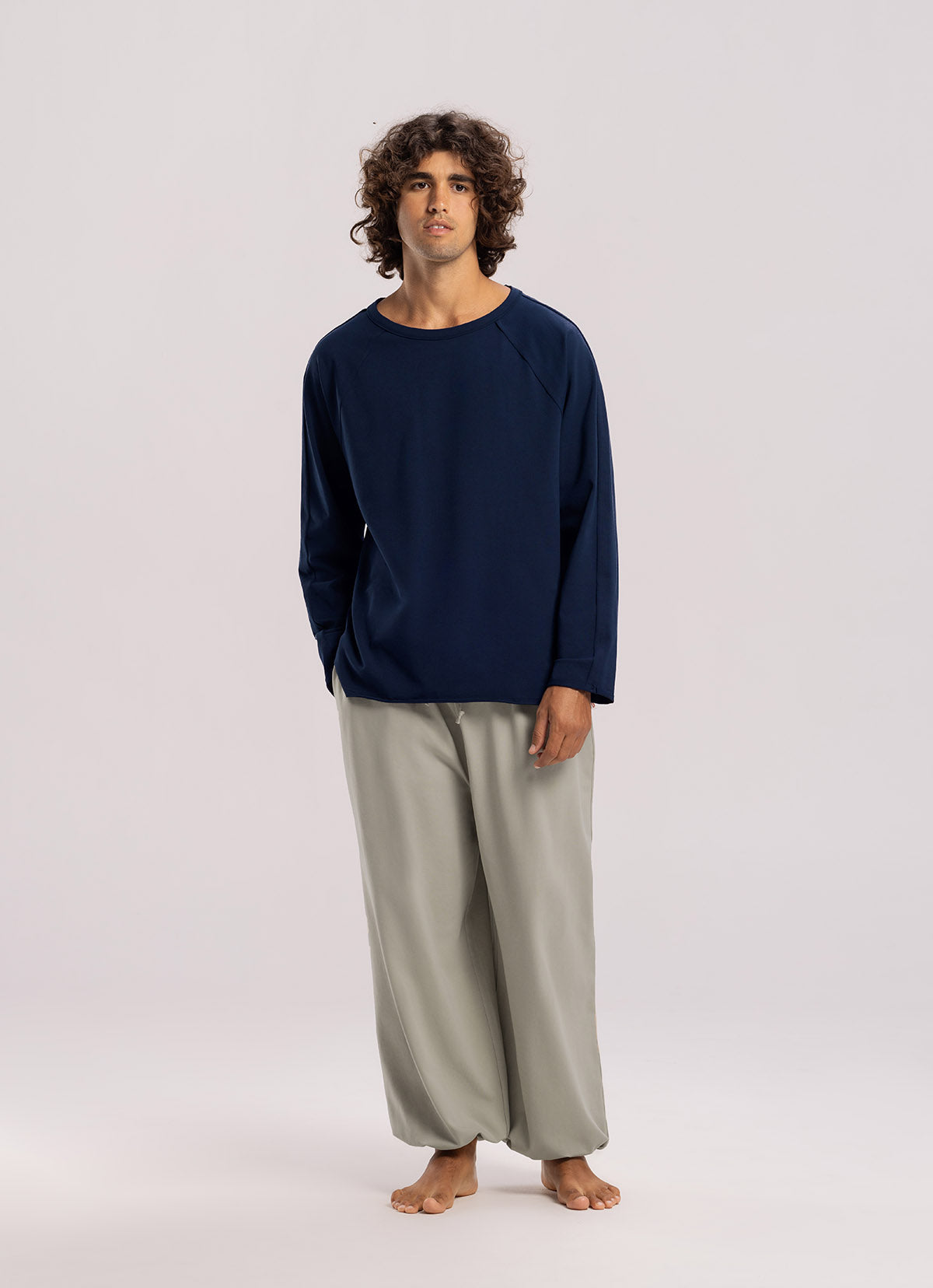 Deep Raglan long sleeve (For Men)_Maritime Blue