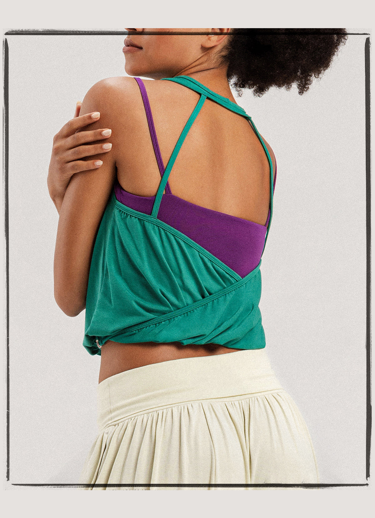 Twist halter cover top_Cadmium Green
