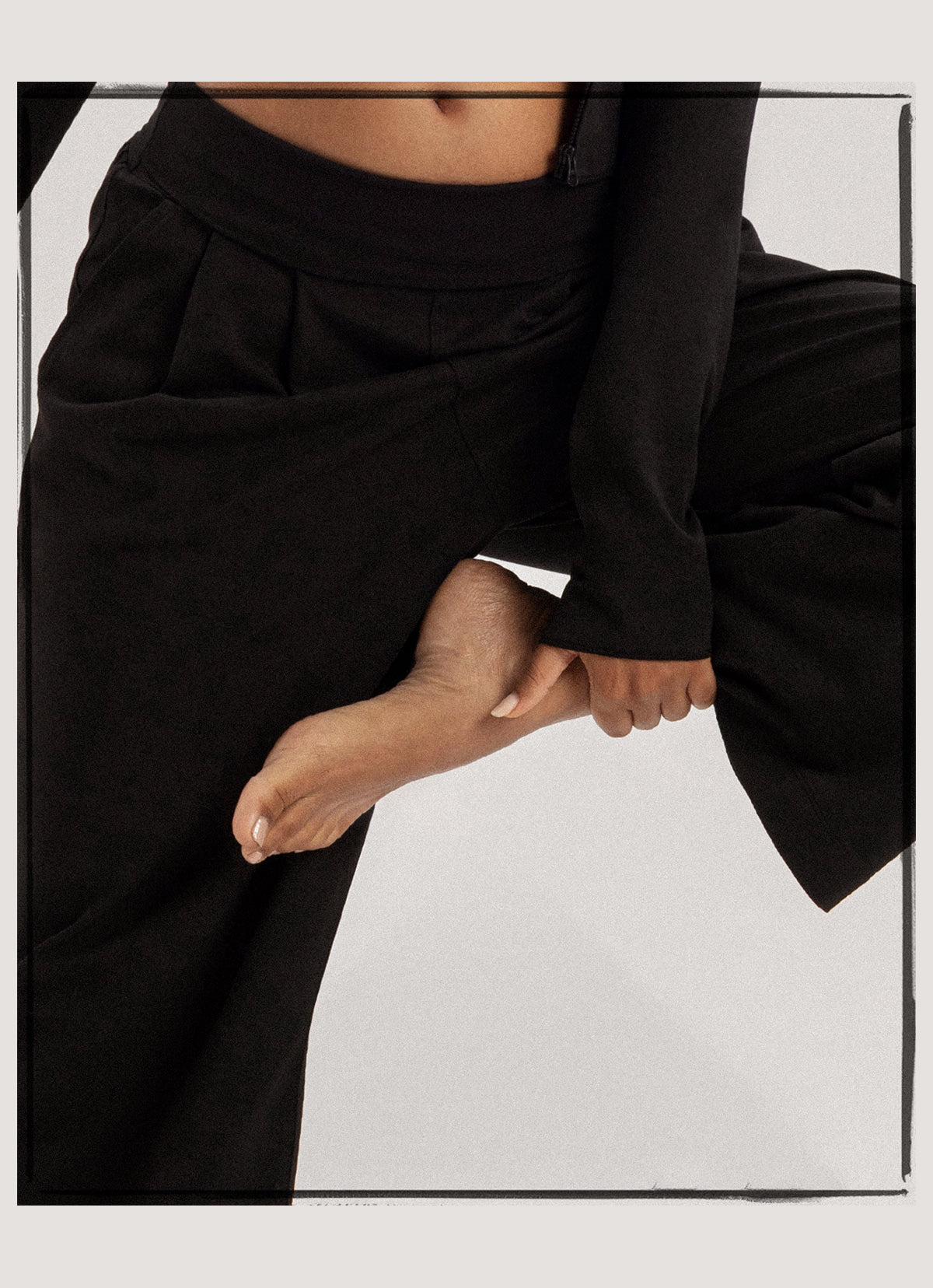 Fortune straight pants_Black