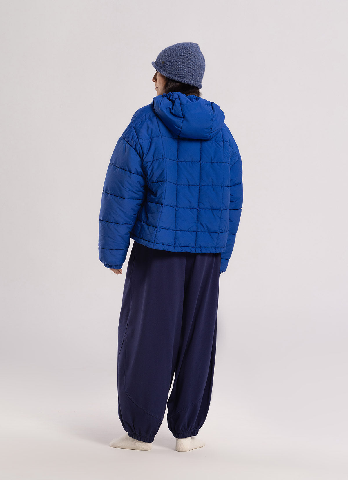 BM beanie_Melange Blue