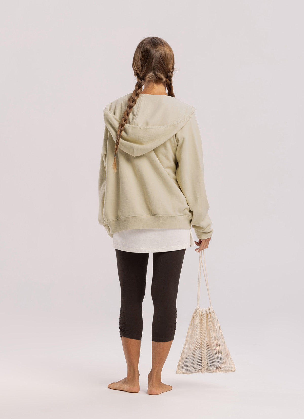 Olah hoodie zip-up (Unisex)_Yellow Beige