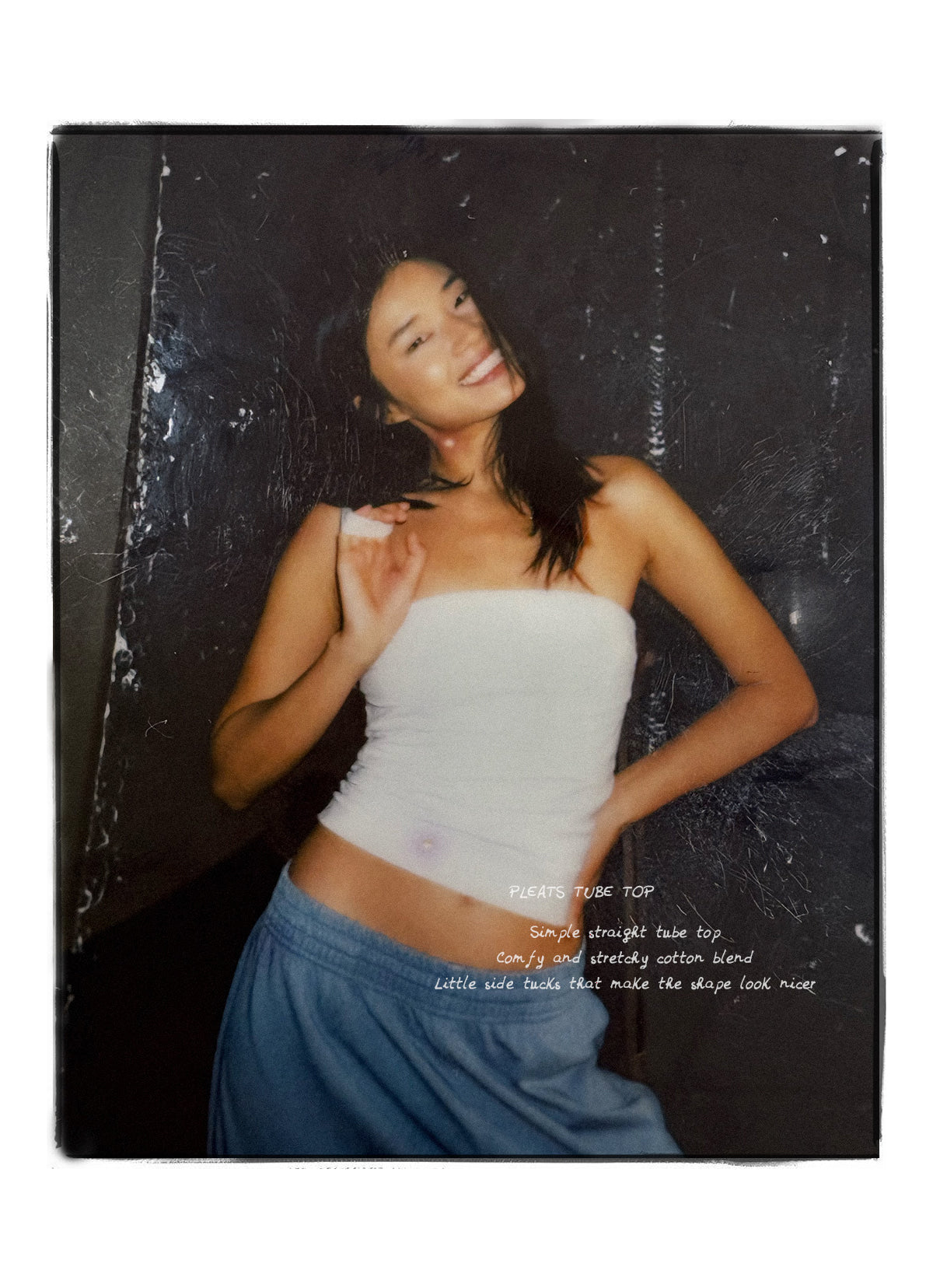 Pleats tube top_Gray Dawn