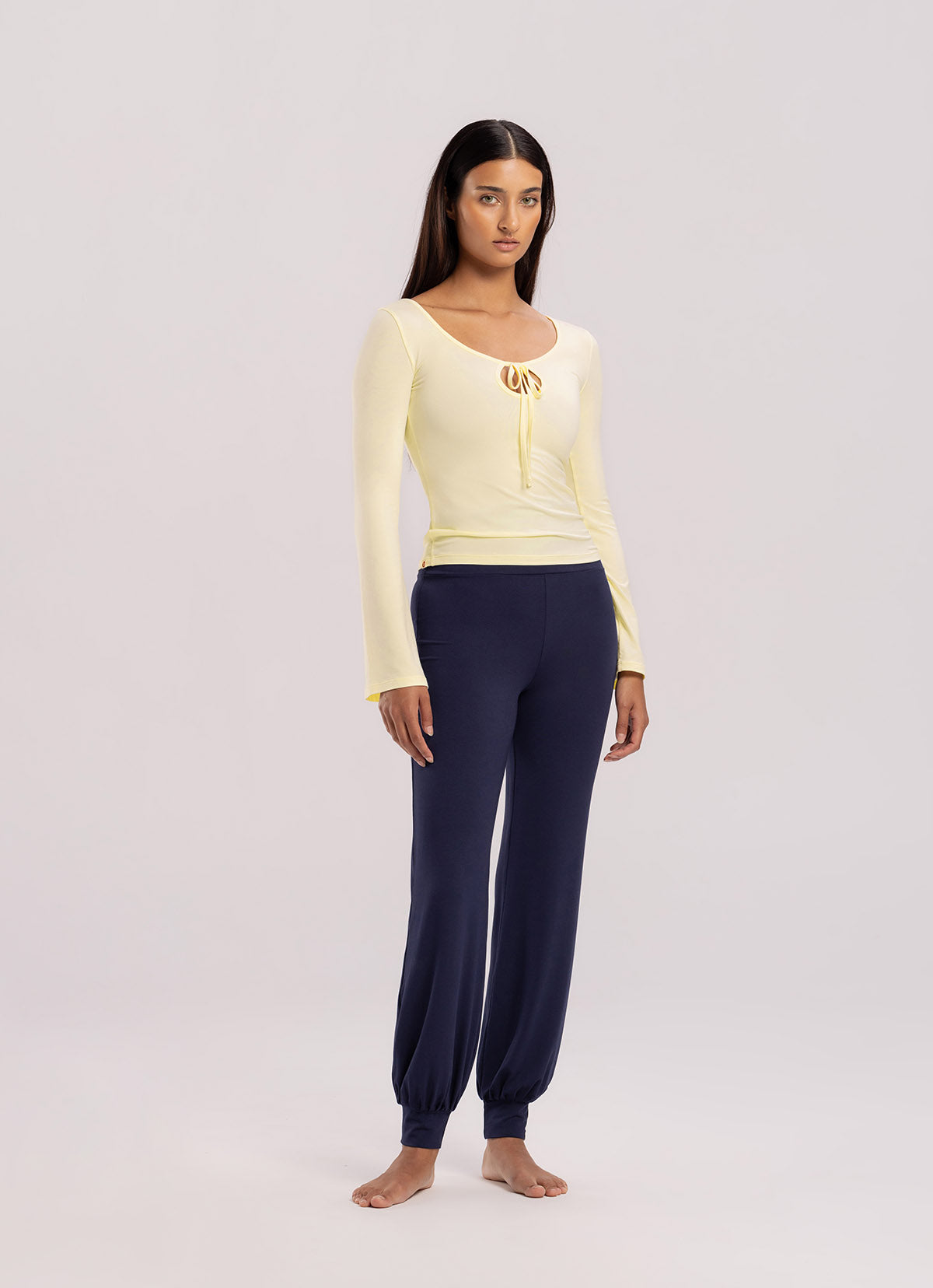 Simple pot ankle pants_Maritime Blue