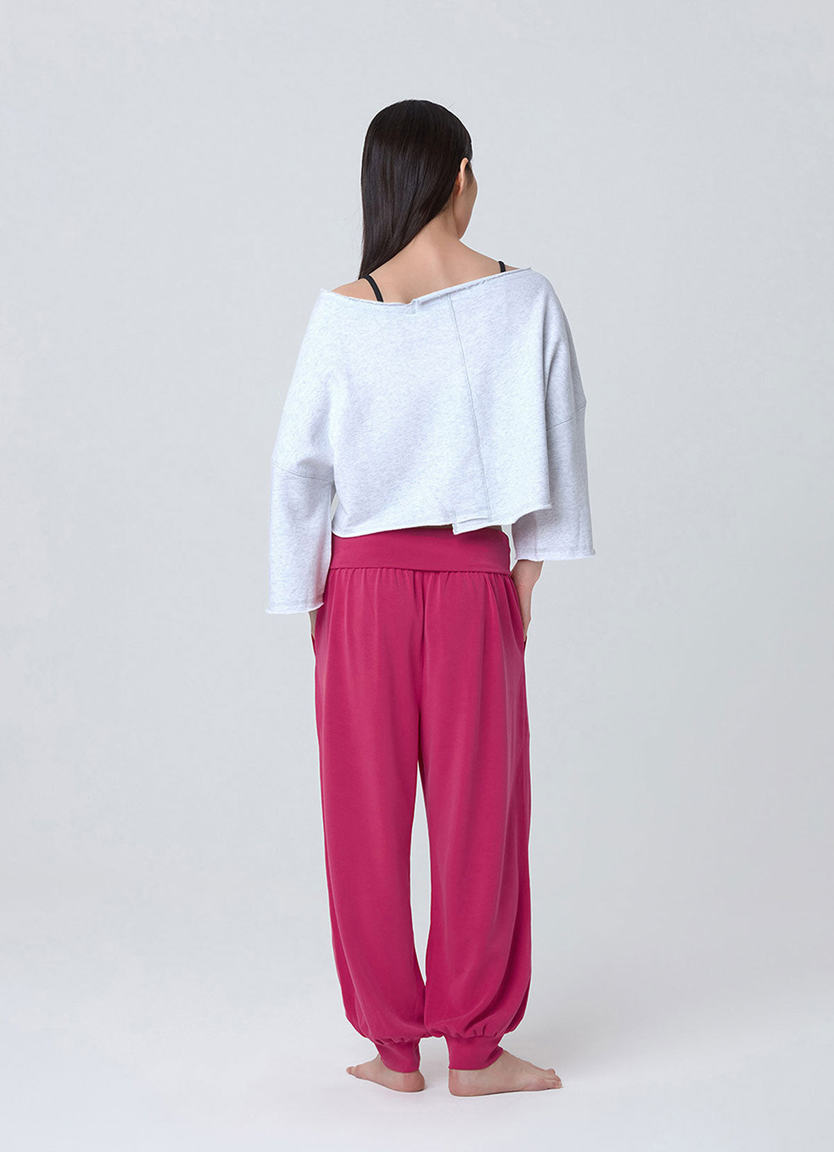 Flashdance 3/4 sweat top #2_Melange Grey