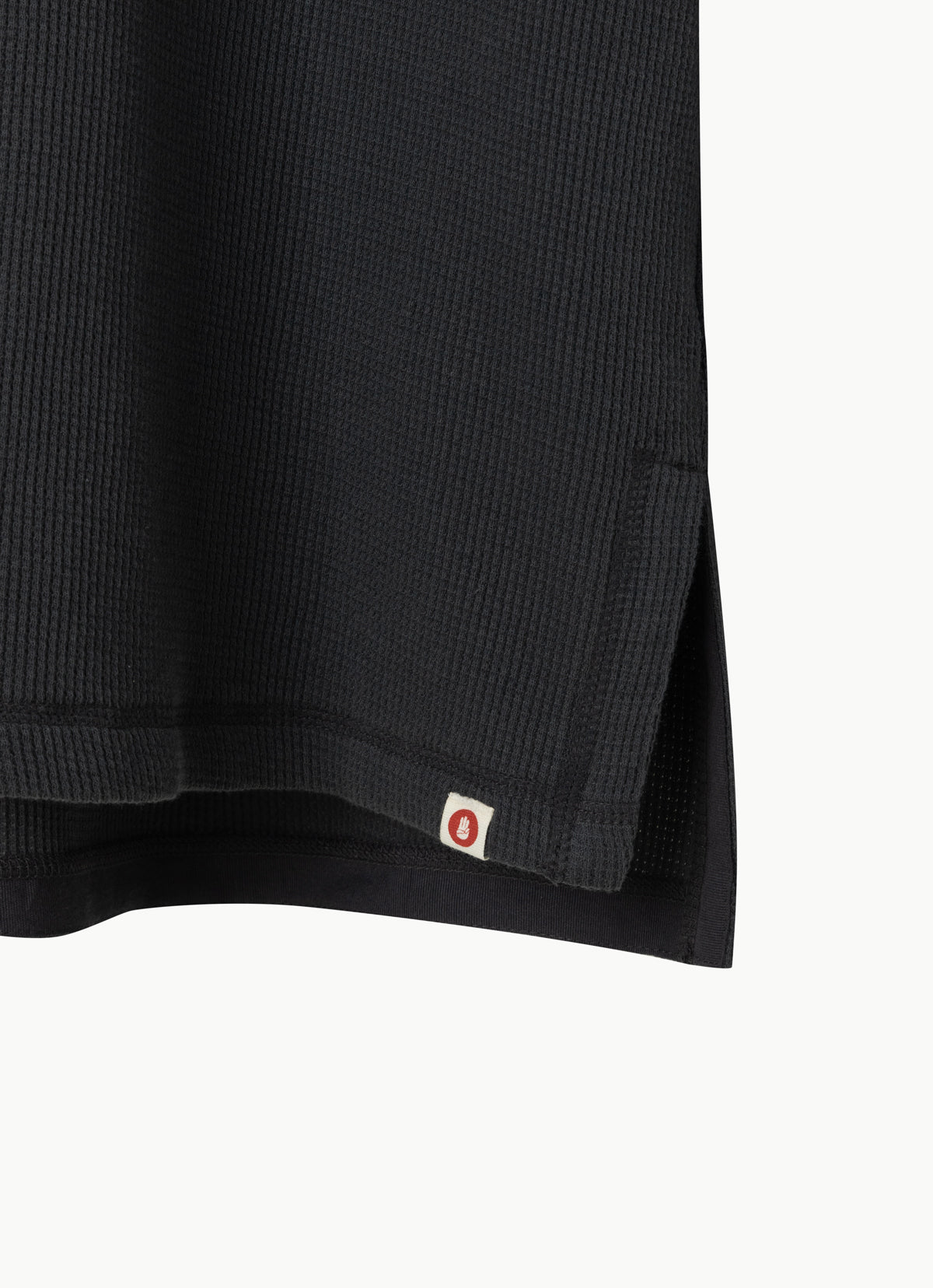 Waffle long sleeve t-shirts (For Men)_Charcoal