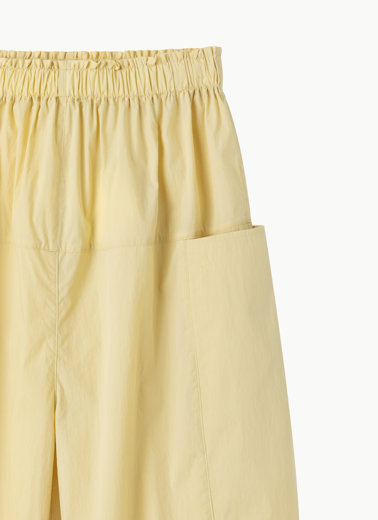 Pocket grid pants (Woven ver.)_Dusty Yellow