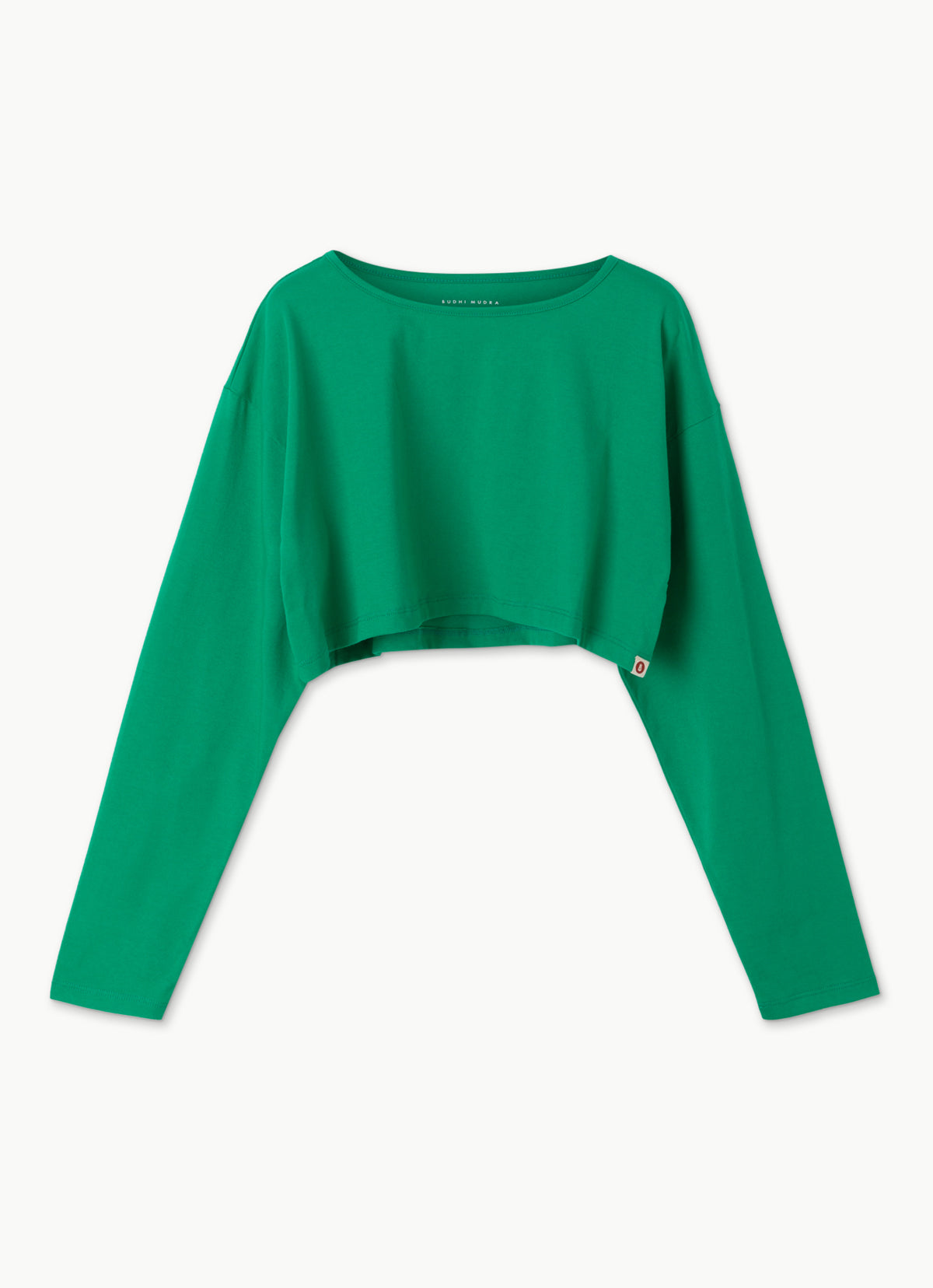 Wide long sleeve crop top_Simply Green