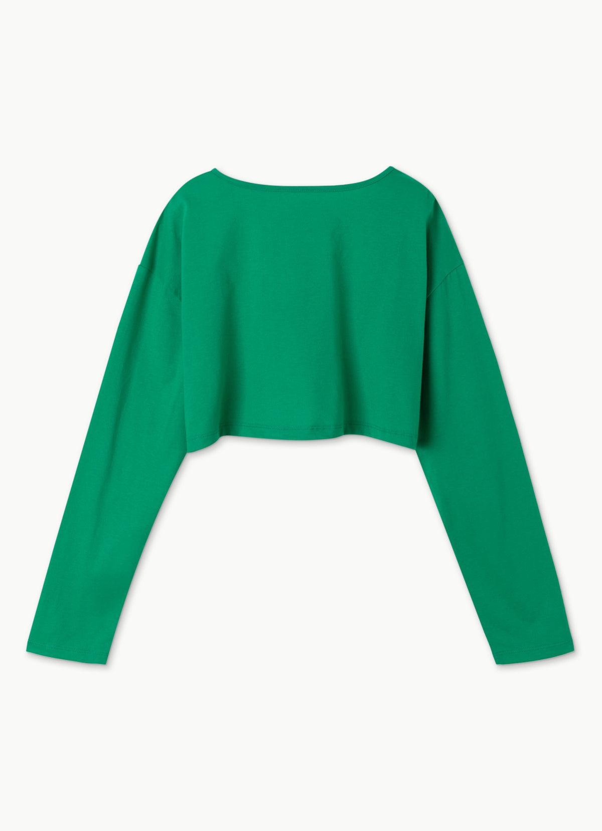 Wide long sleeve crop top_Simply Green
