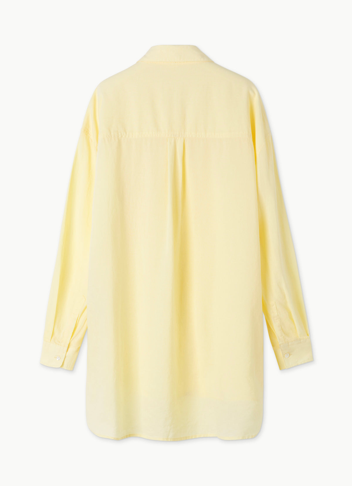 Linen oversized button up shirts #2_Lemon