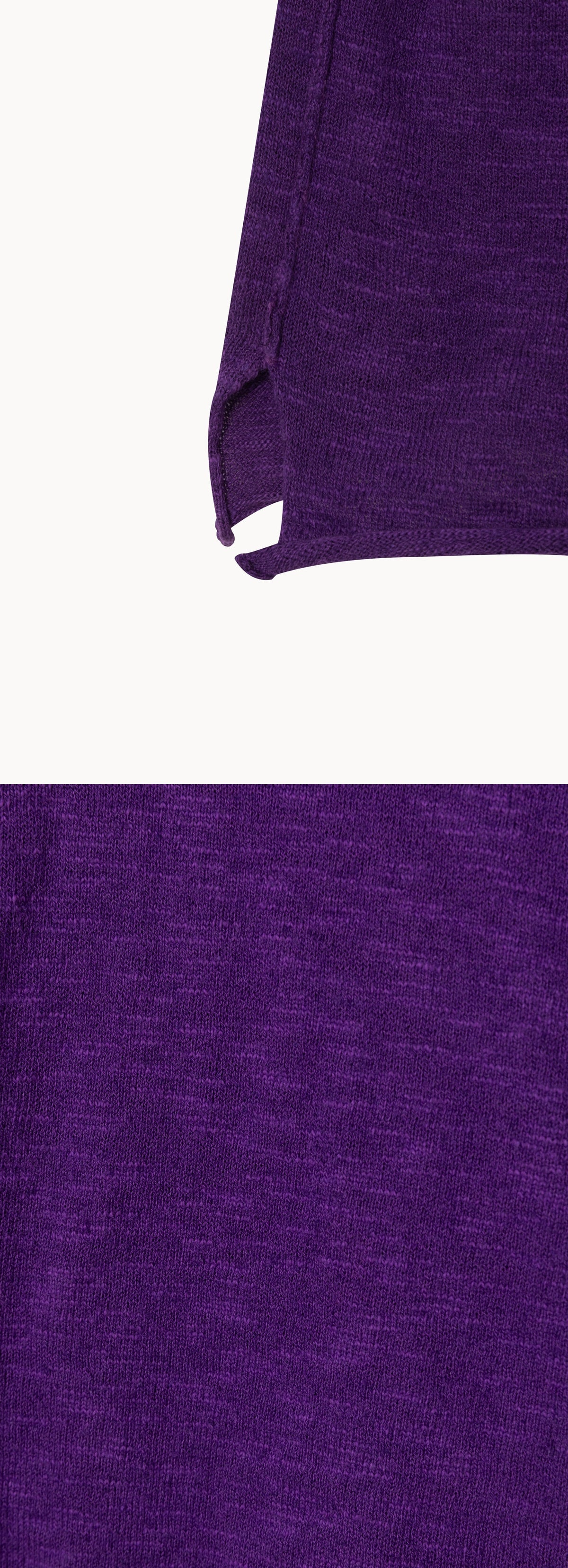 Linen half cardigan_Tillandsia Purple