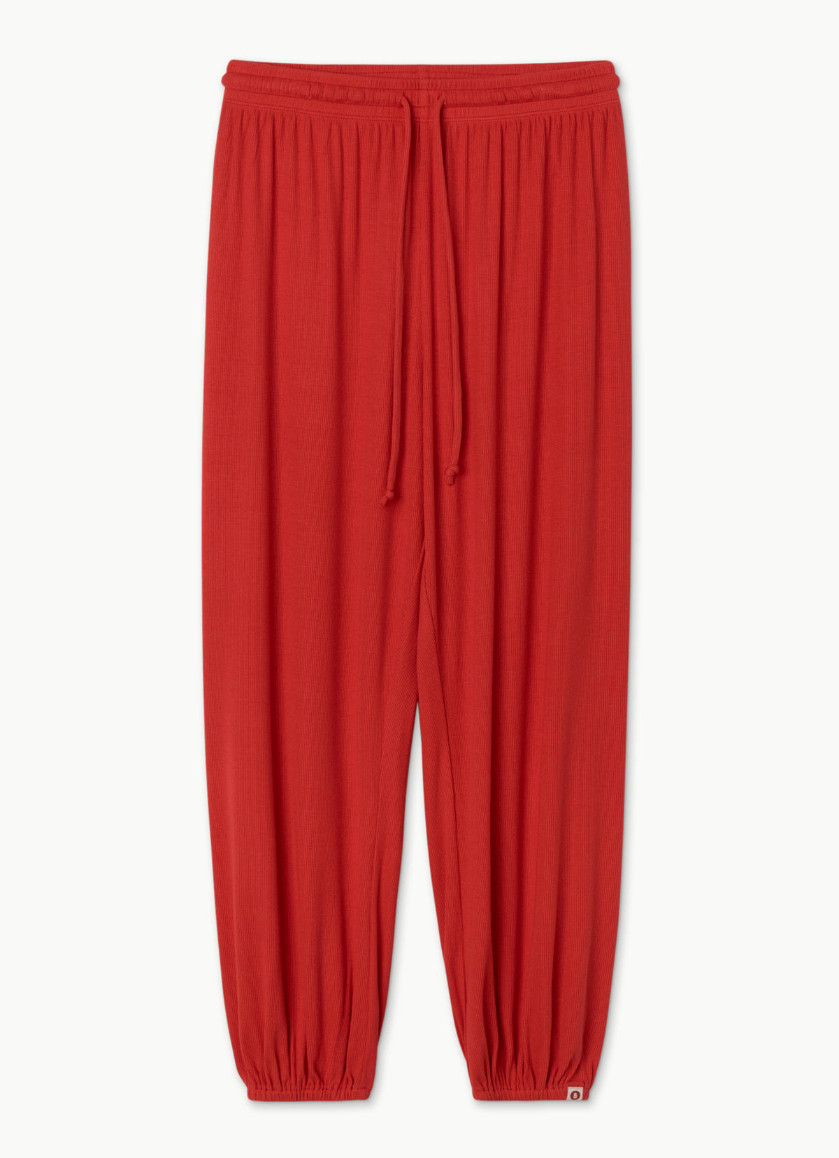 Rib jogger pants_Mars Red