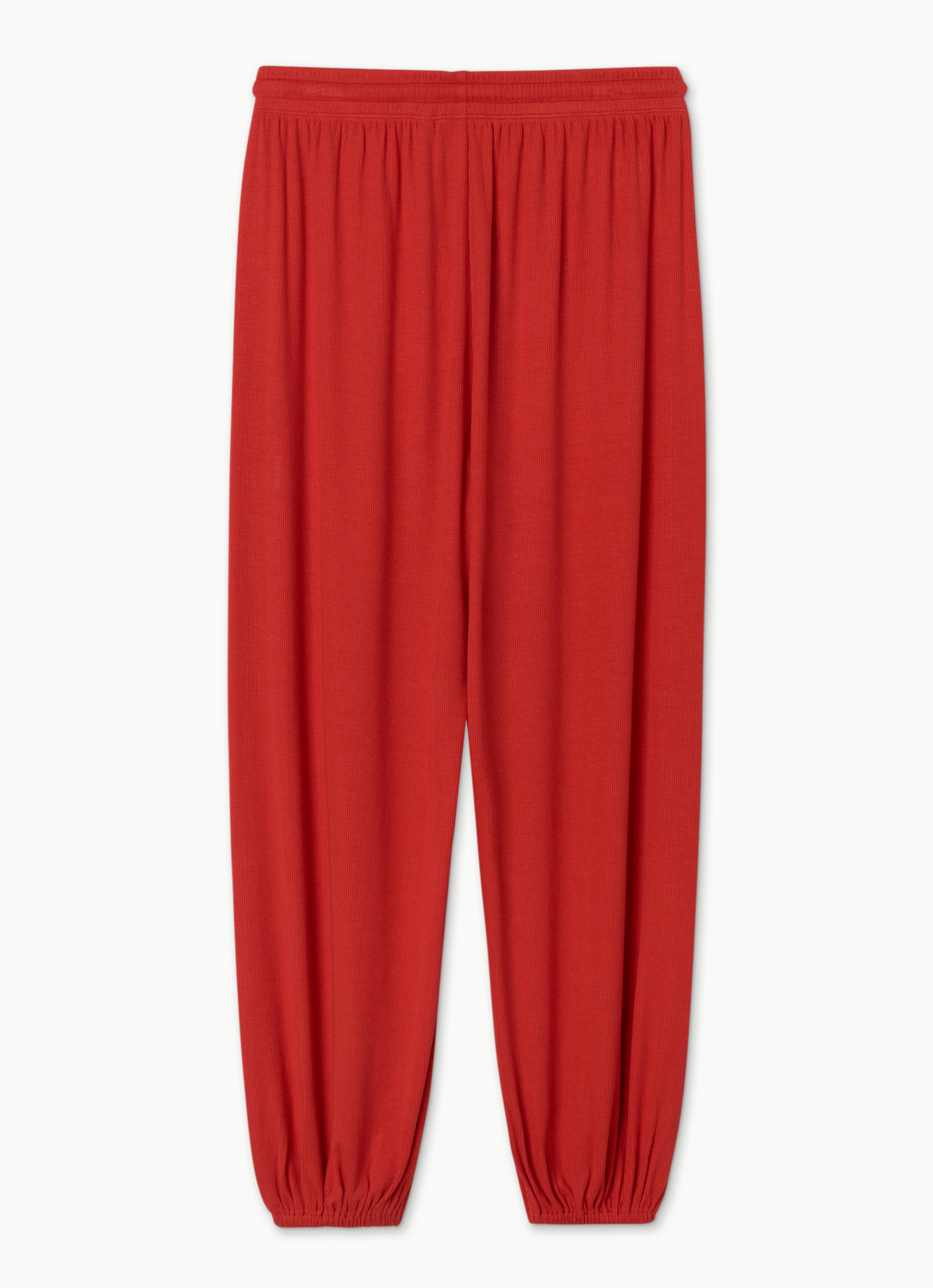 Rib jogger pants_Mars Red