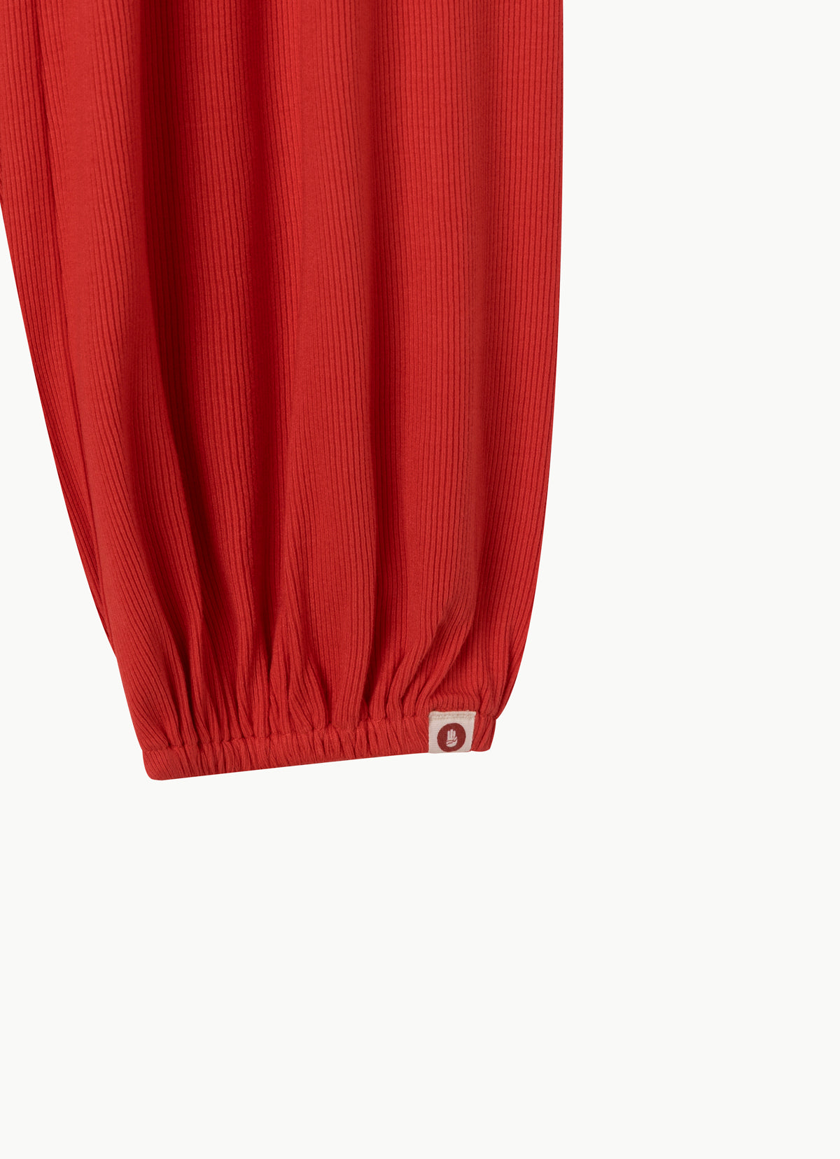 Rib jogger pants_Mars Red