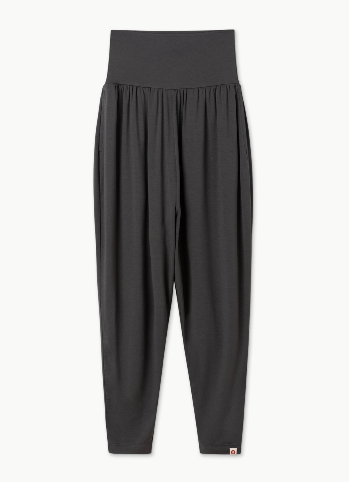Shirring crop pants_Turkish Coffee