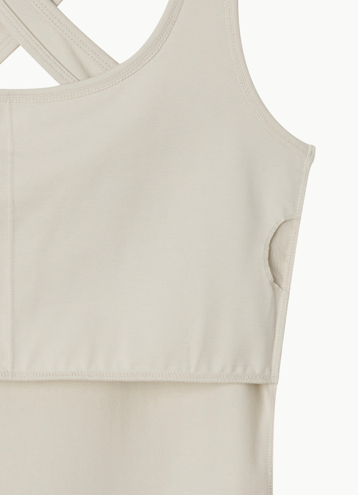 Crossover short jumpsuit_Light Gray