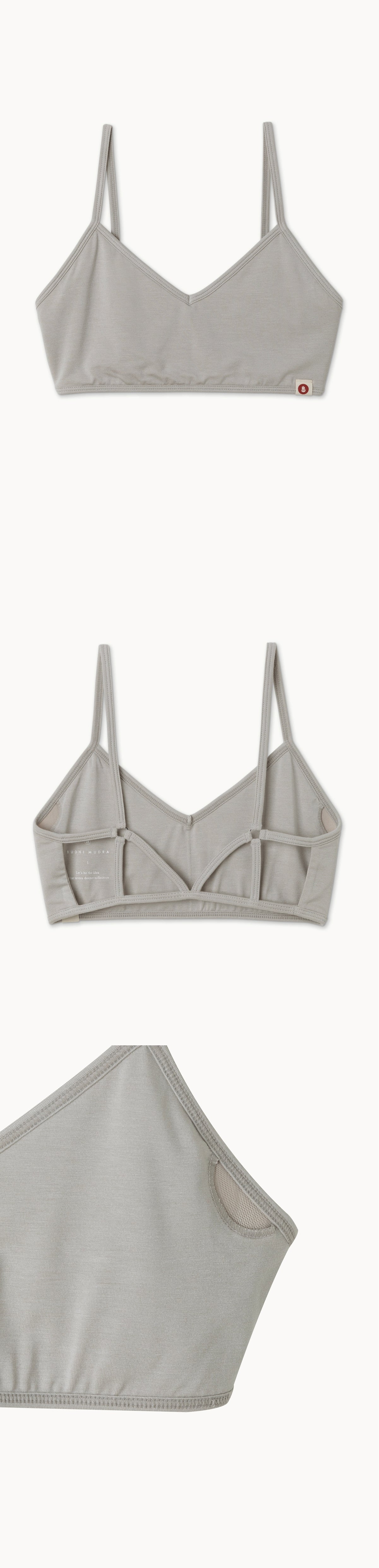 Chevron bra top_Silver Cloud