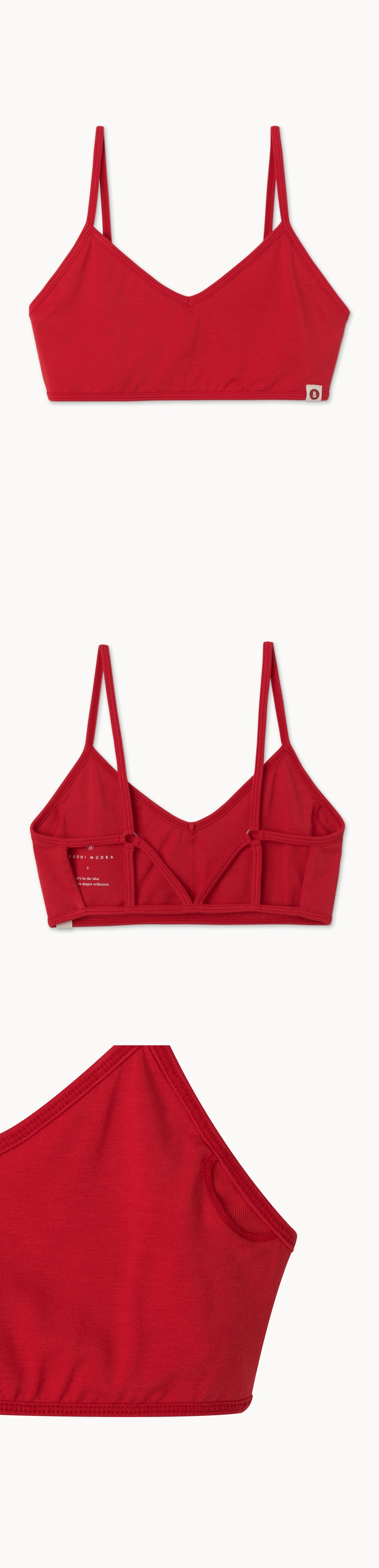 Chevron bra top_Mars Red