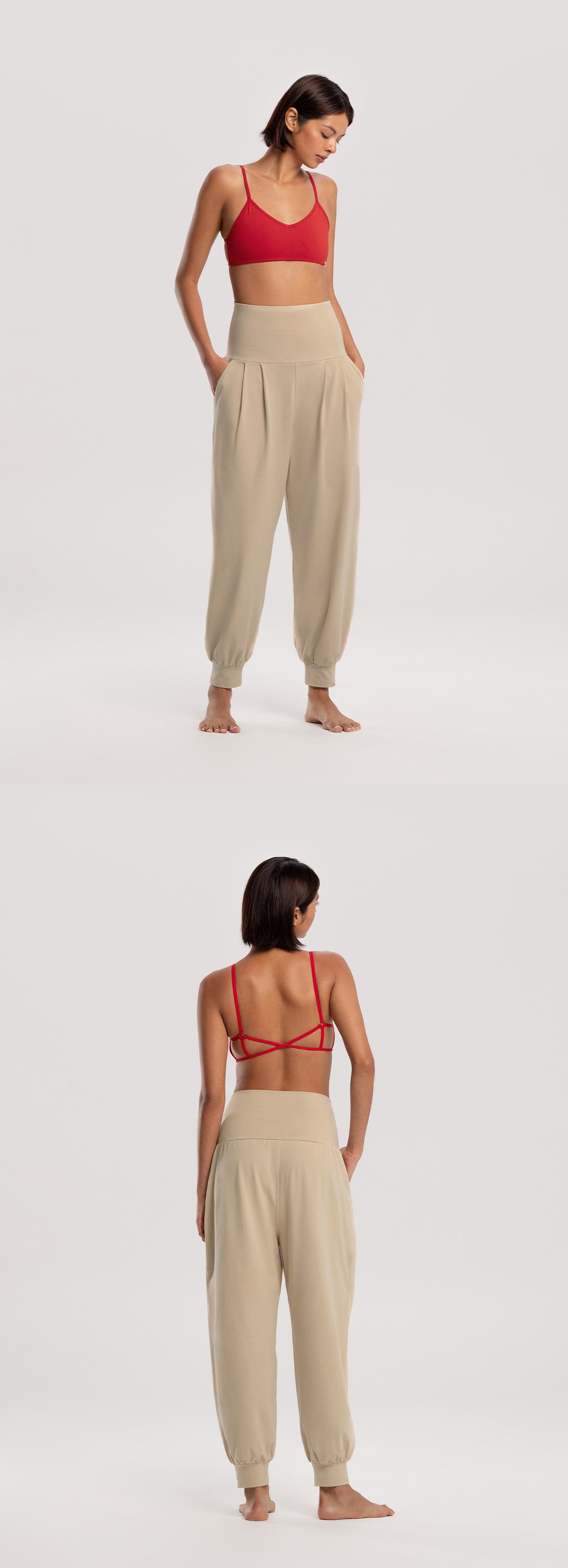 Chevron bra top_Mars Red