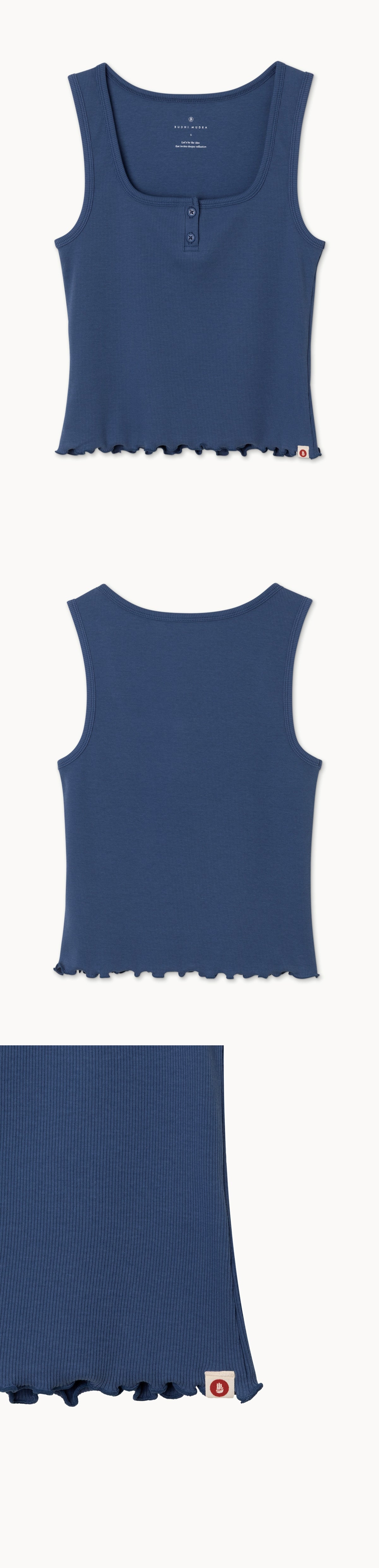 Button-up sleeveless_Bijou Blue