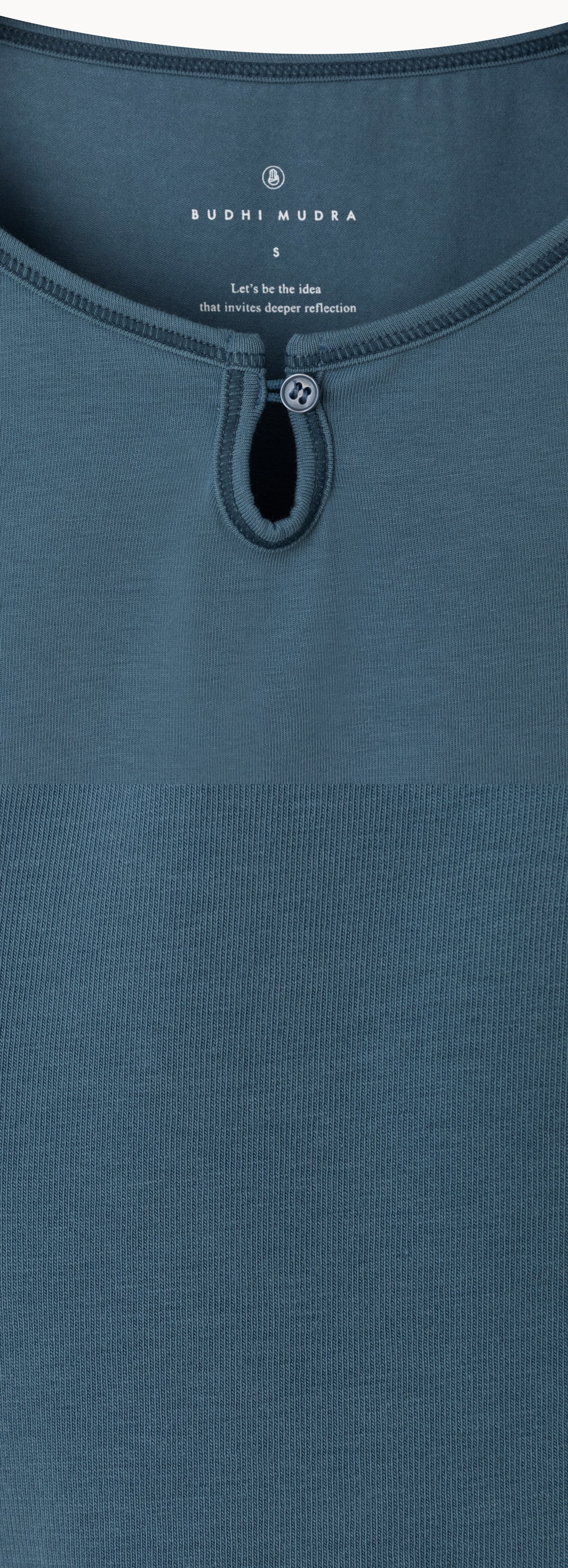 Keyhole raglan short sleeve_Bluefin