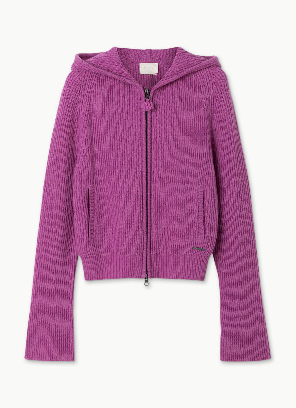 Belle hood cardigan_Dahlia Mauve