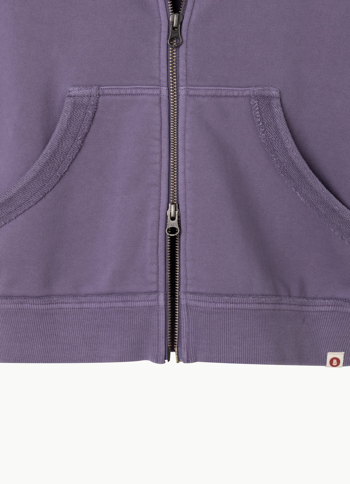 Fitted zip-up hoodie_dyed_Mulberry Purple