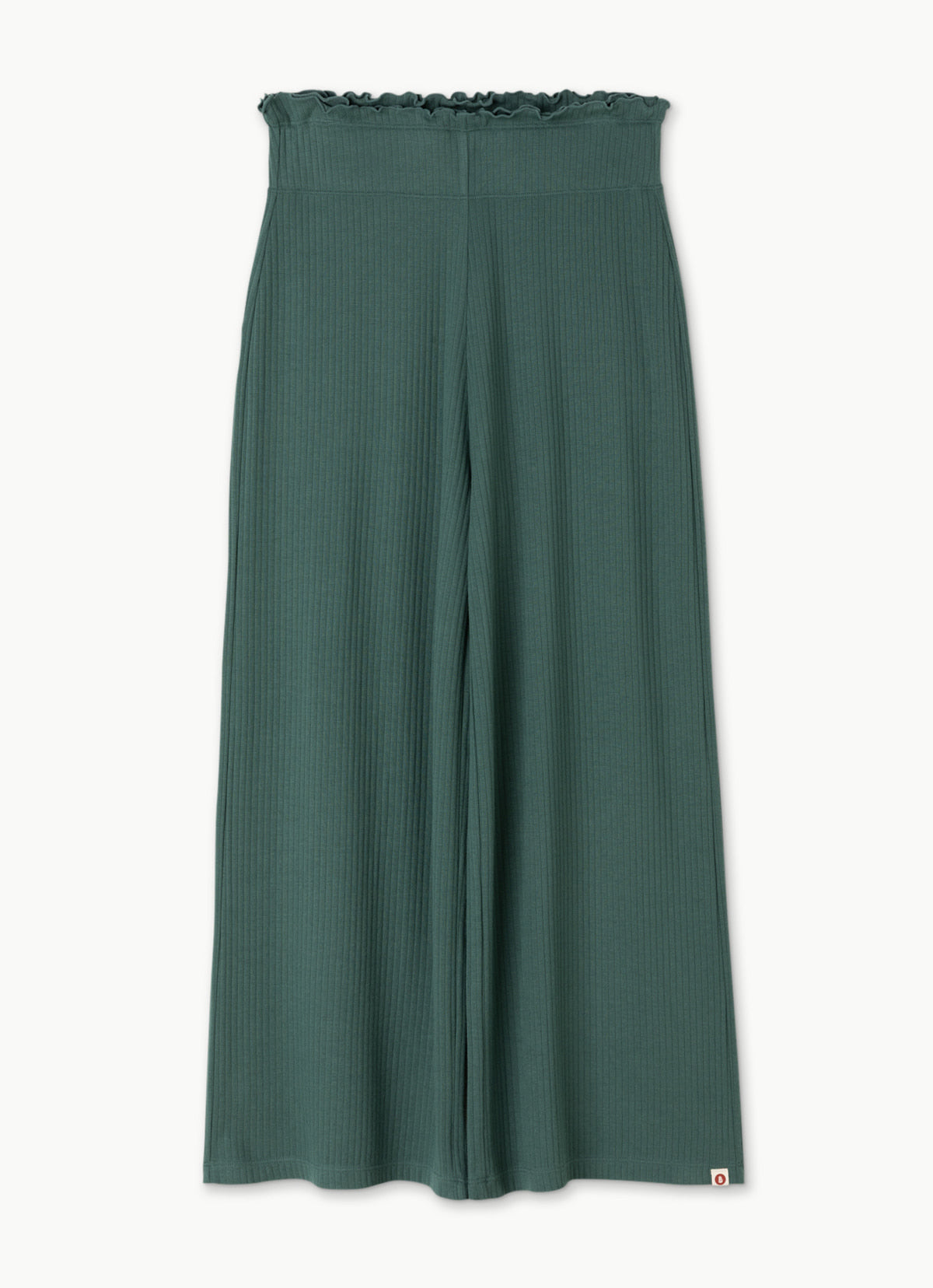 Wide rib straight pants_Bistro Green