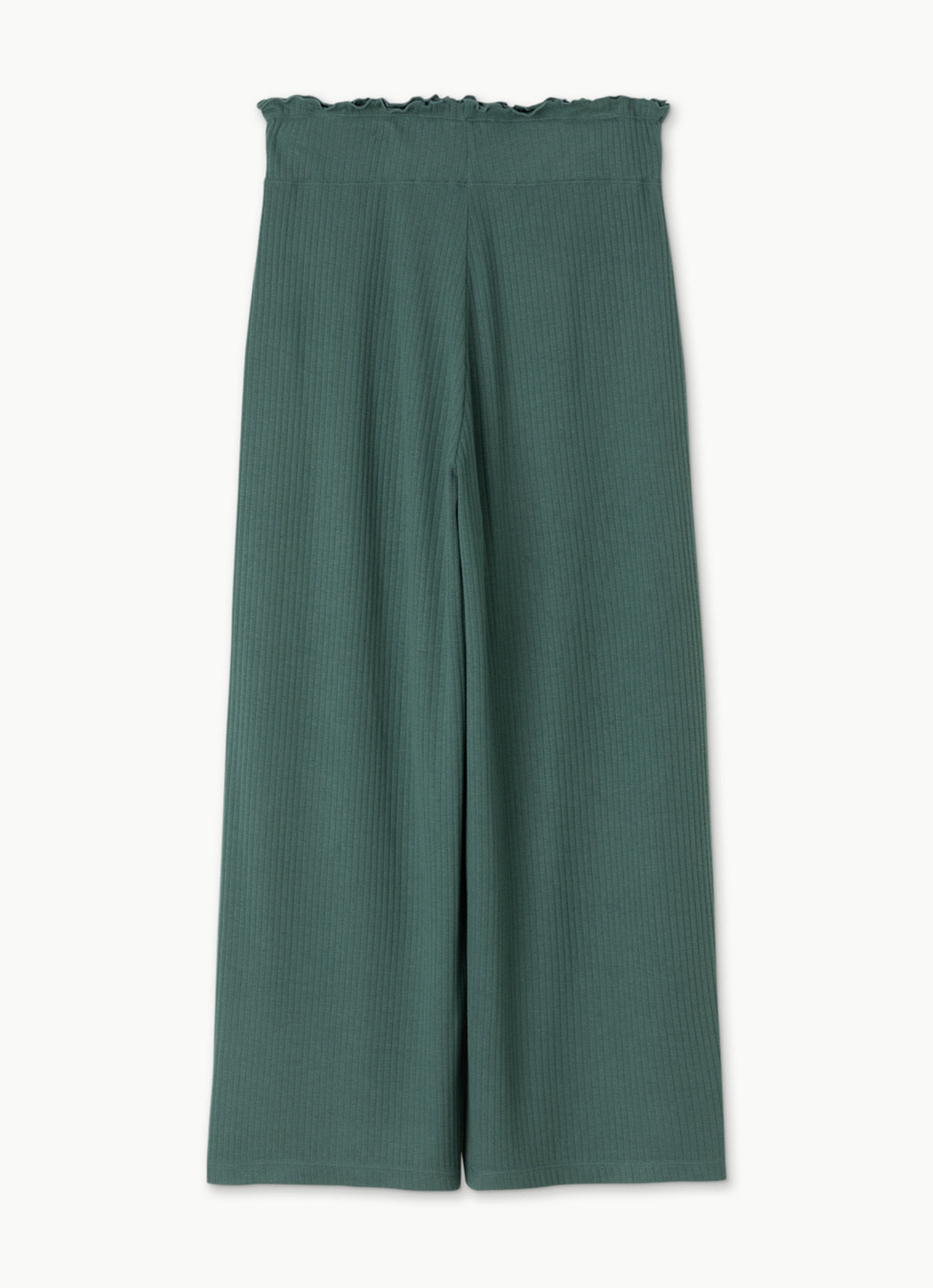 Wide rib straight pants_Bistro Green