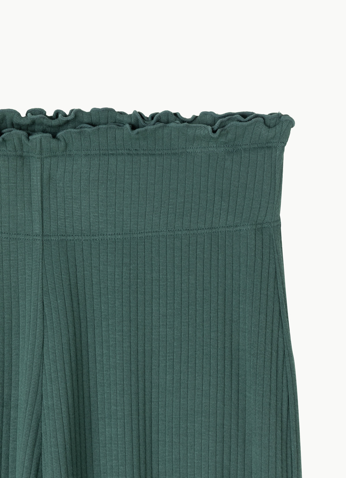 Wide rib straight pants_Bistro Green