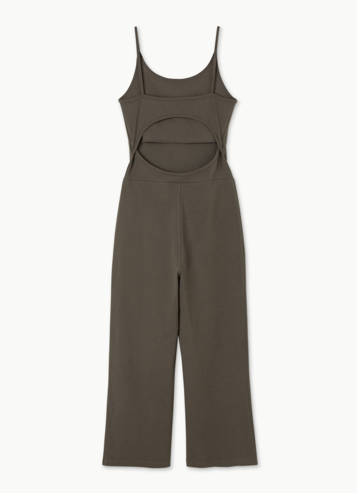 Cut-out bootcut jumpsuit_Major Brown
