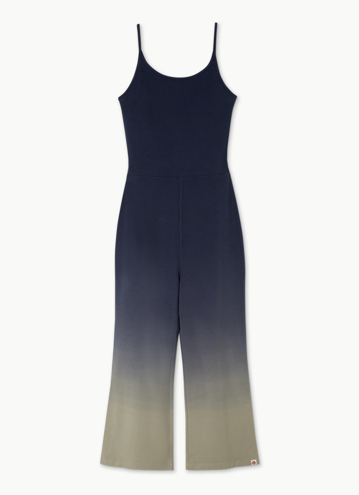 Cut-out bootcut jumpsuit_dyed_Navy Multi