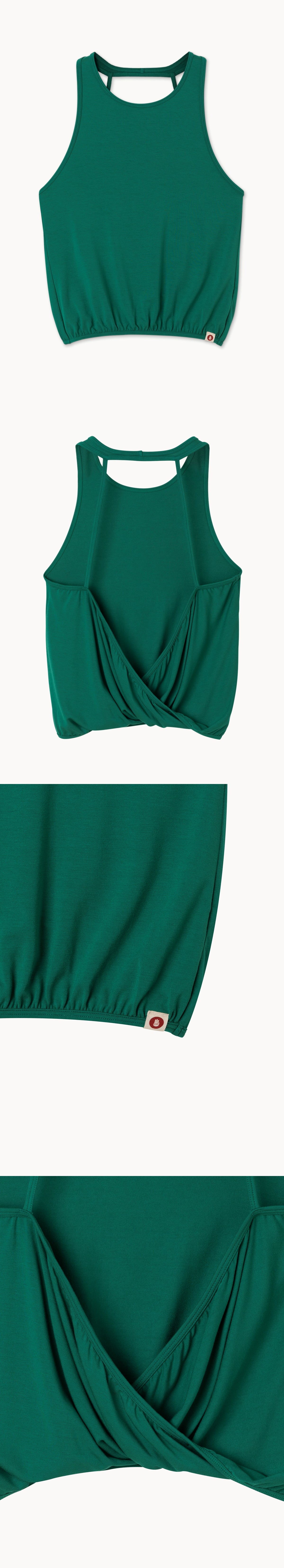Twist halter cover top_Cadmium Green