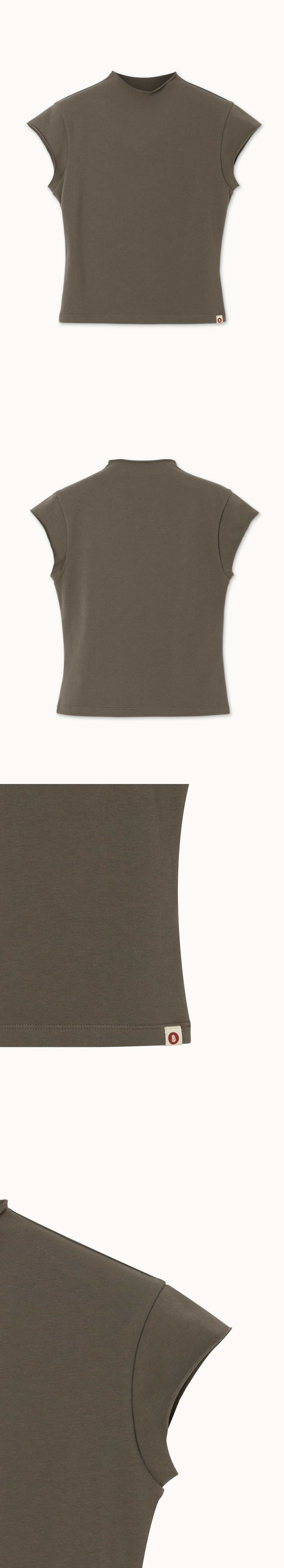 High neck cap sleeve_Chocolate Chip