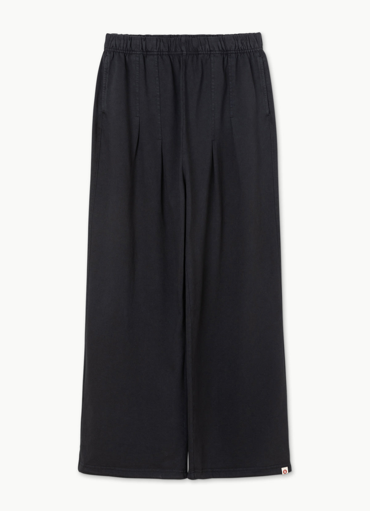 Wide pleats pants (Unisex)_Black