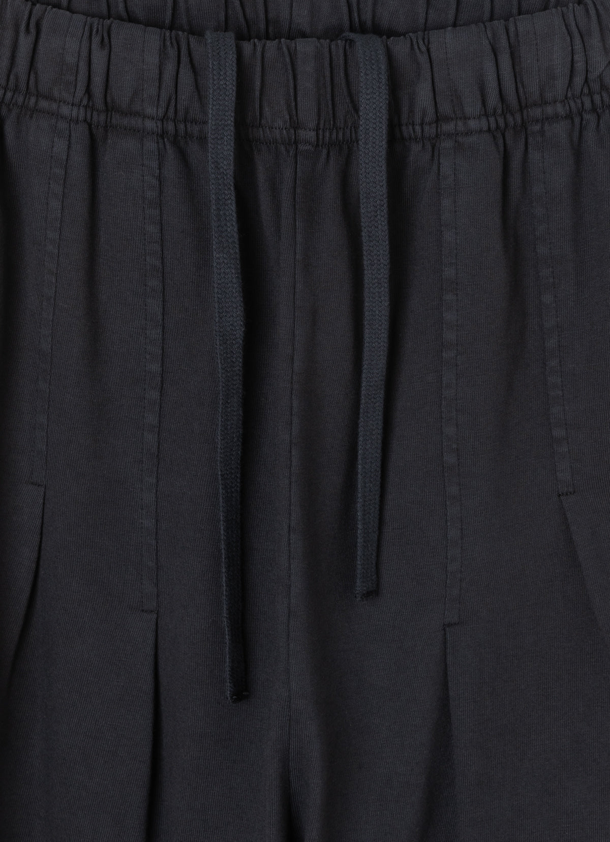 Wide pleats pants (Unisex)_Black