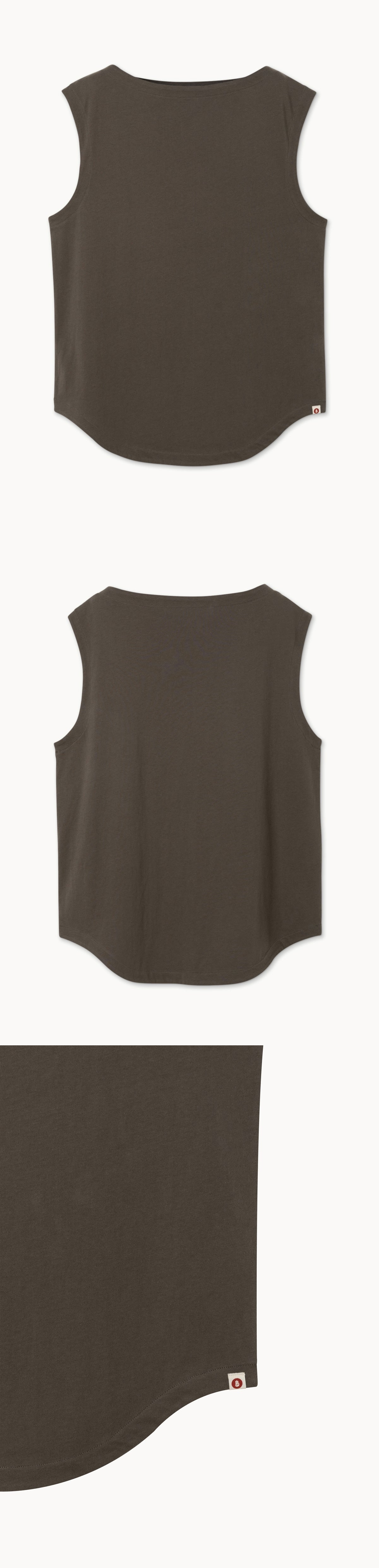 Boatneck sleeveless (Unisex)_Major Brown
