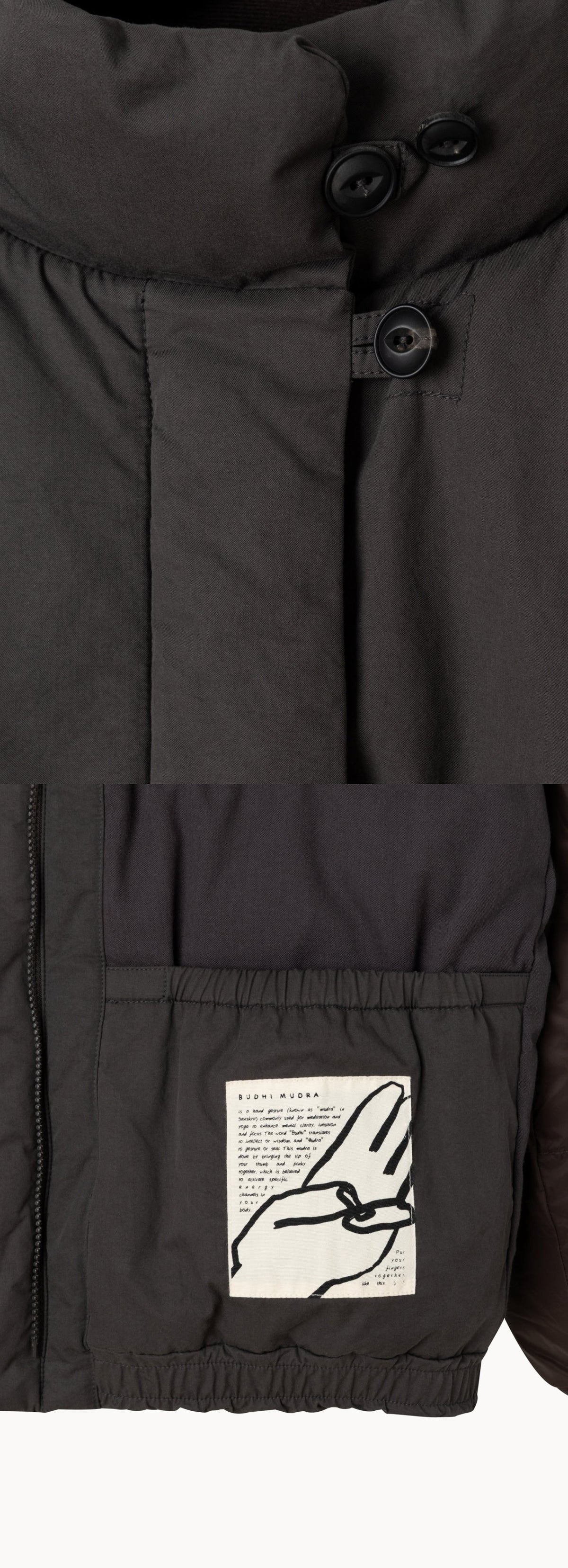 Vayu padded jacket_Charcoal