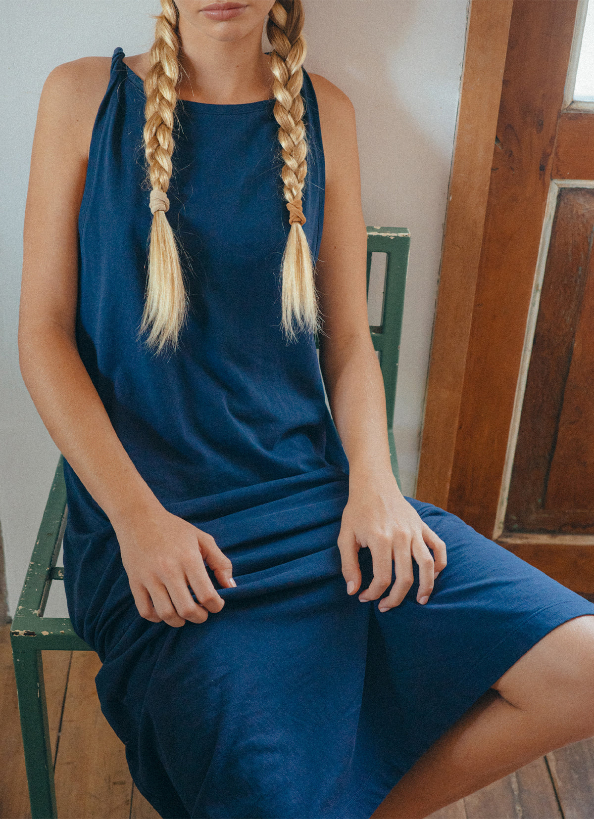 Turn strap onepiece_Dark Sapphire