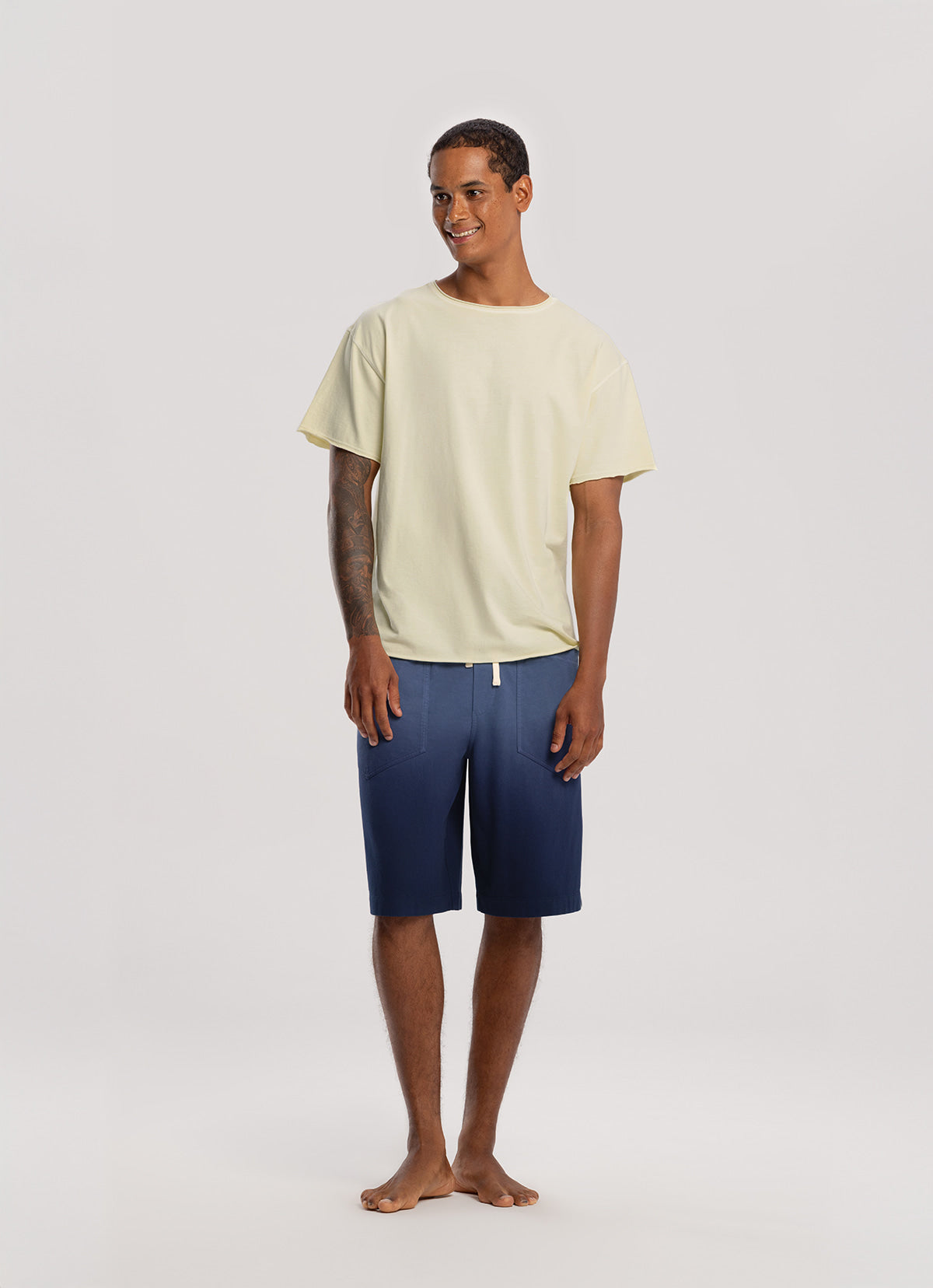 Topi bermuda pants_dyed (Unisex)_Dark Sapphire