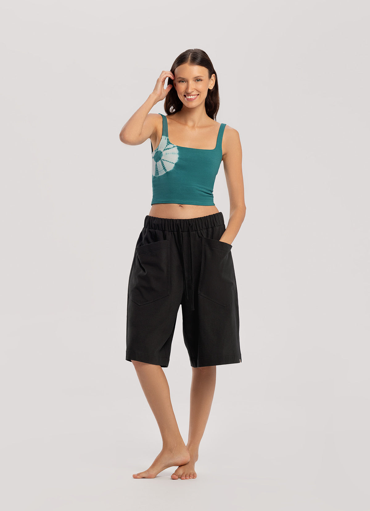 Topi bermuda pants (Unisex)_Turkish Coffee