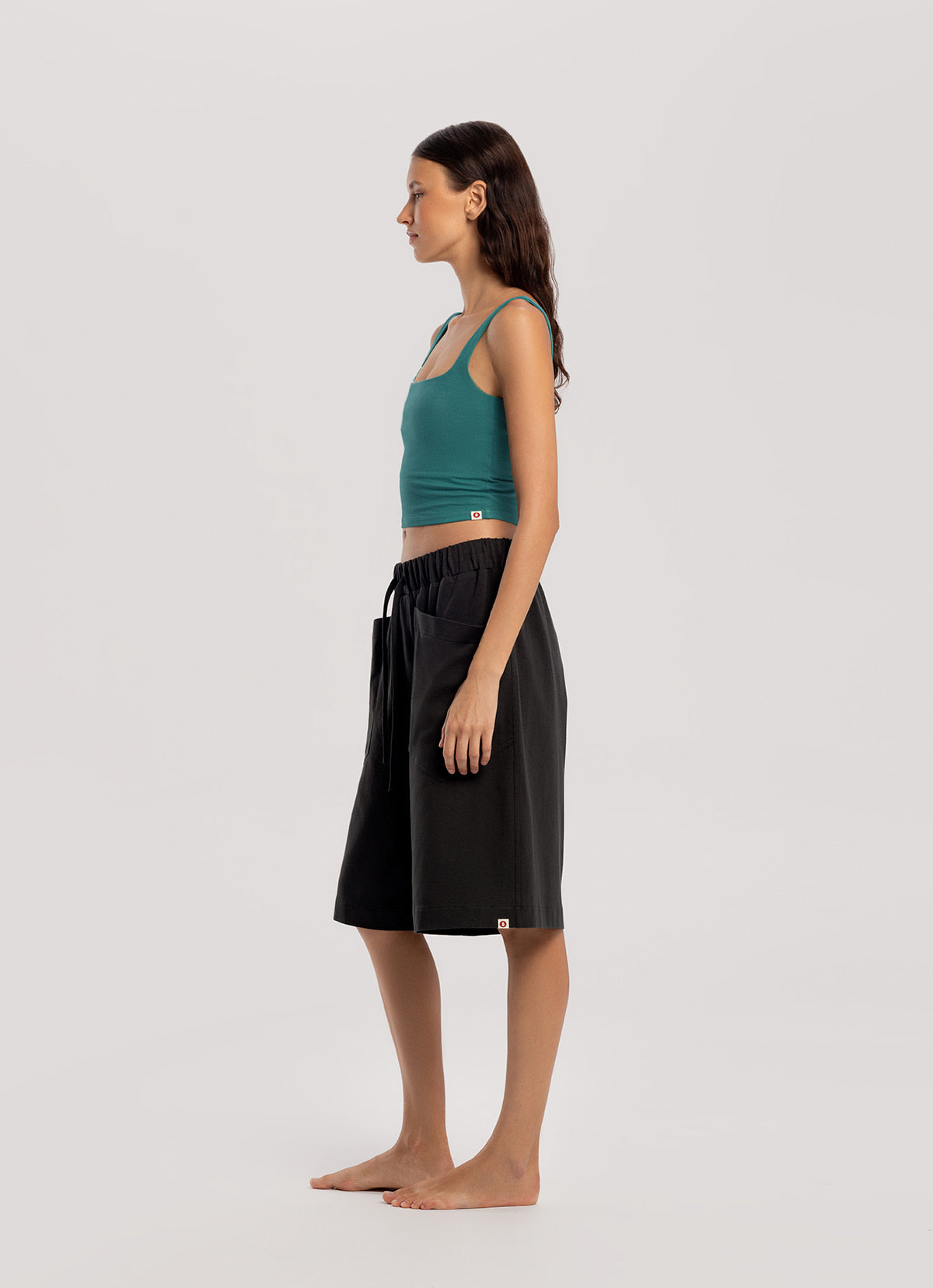 Topi bermuda pants (Unisex)_Turkish Coffee
