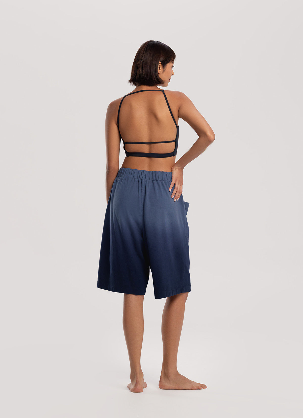 Topi bermuda pants_dyed (Unisex)_Dark Sapphire