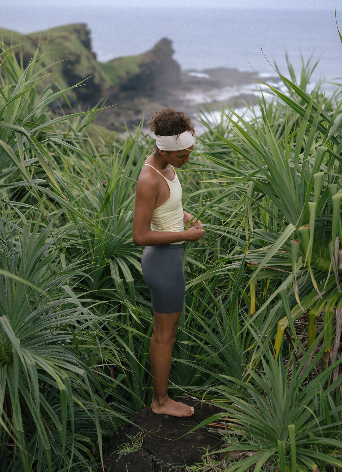 Shirring biker shorts_Blackened Pearl