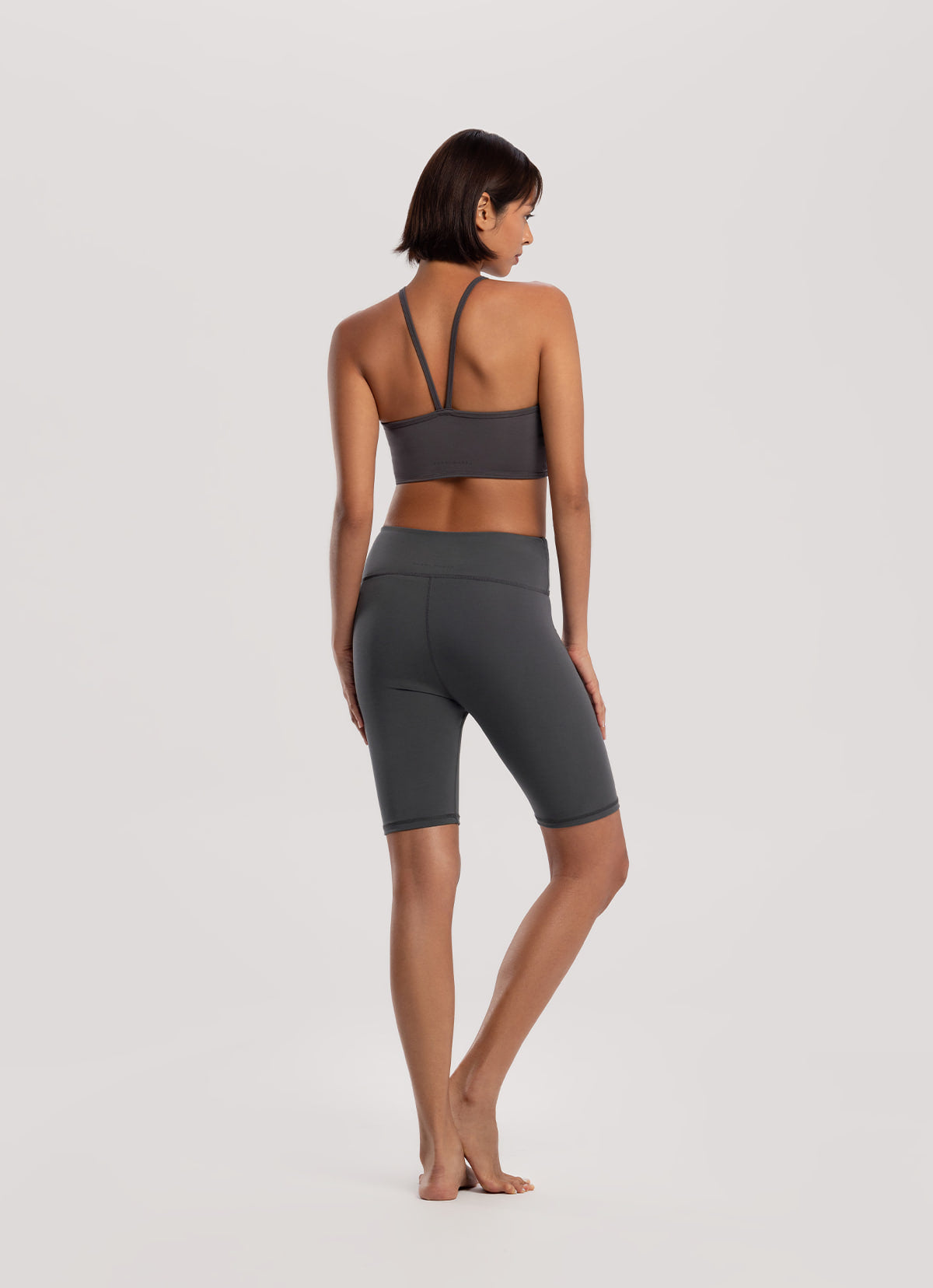 Shirring biker shorts_Blackened Pearl