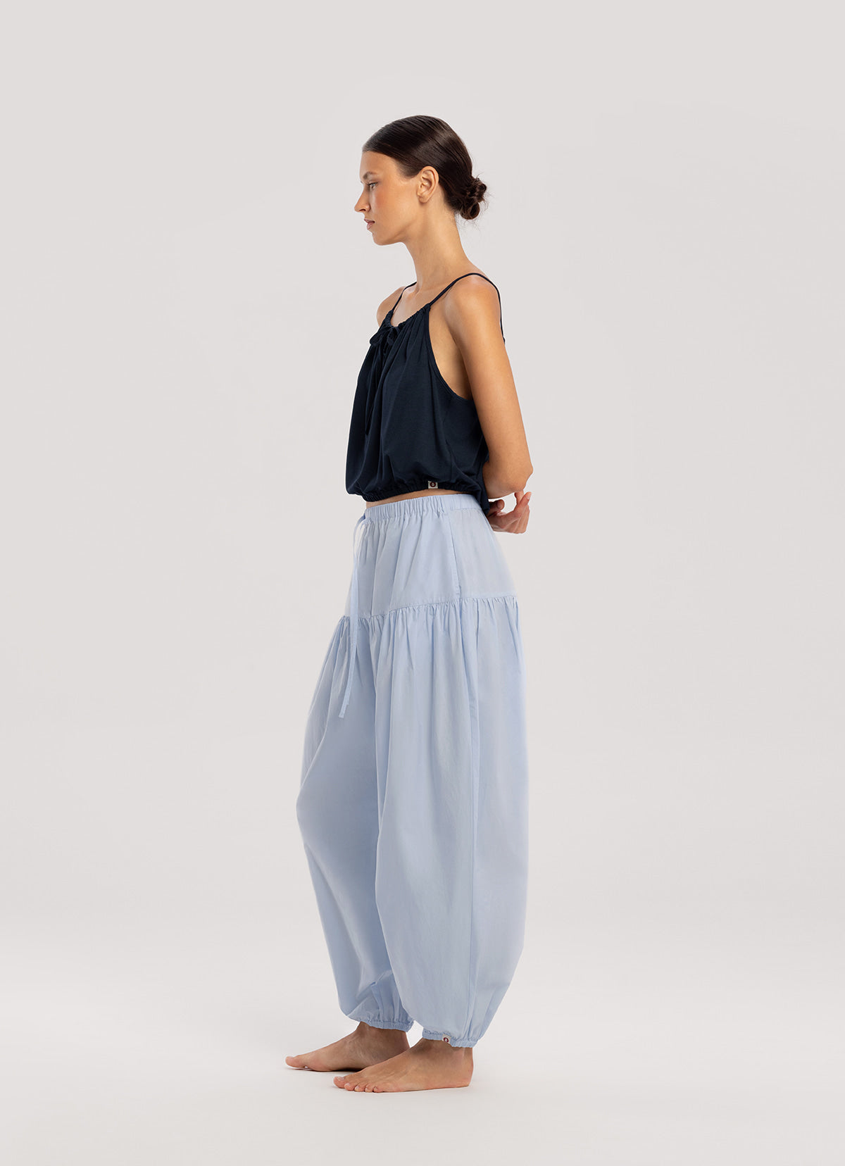 Volume long pants_Light Blue