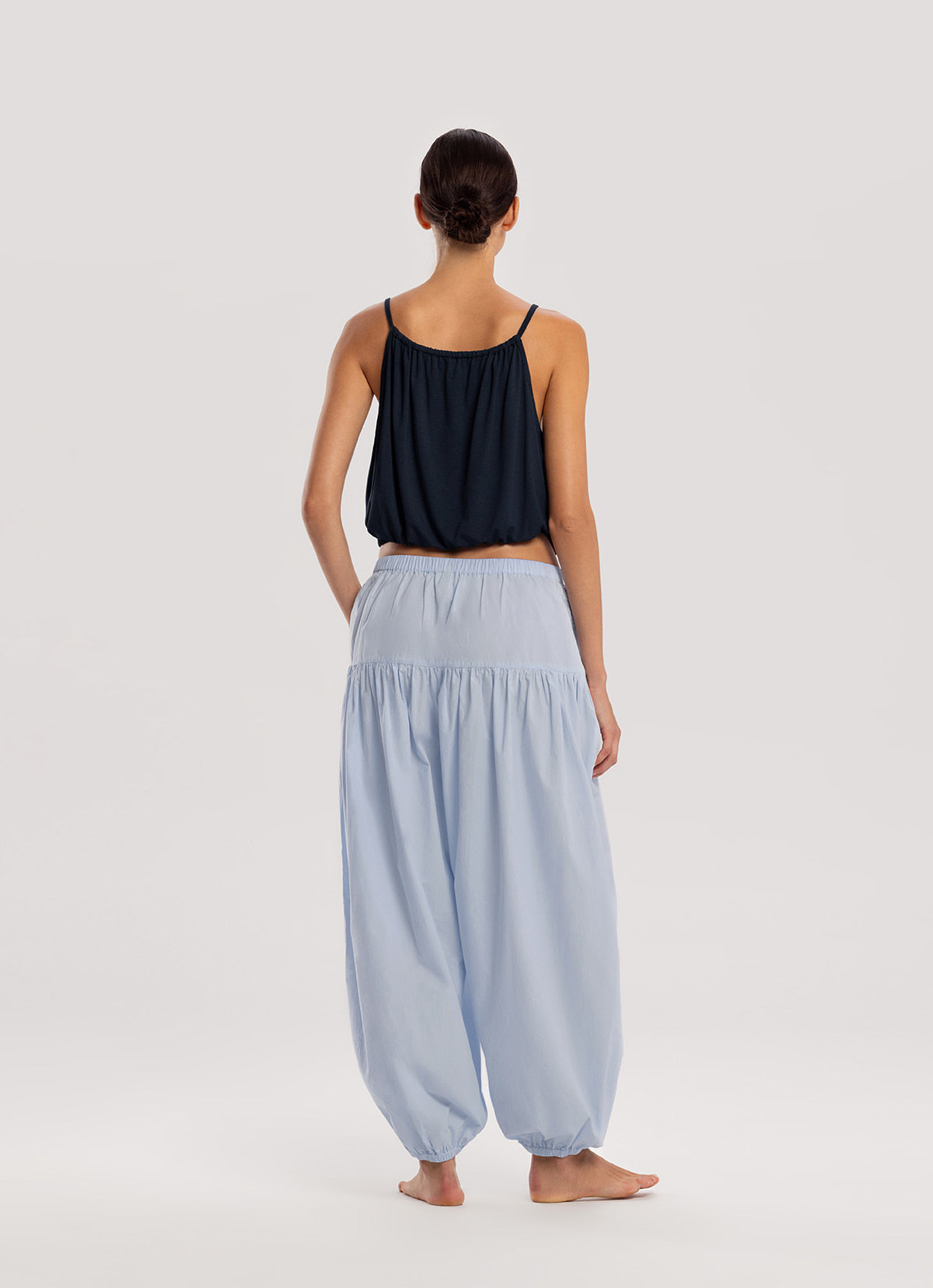 Volume long pants_Light Blue