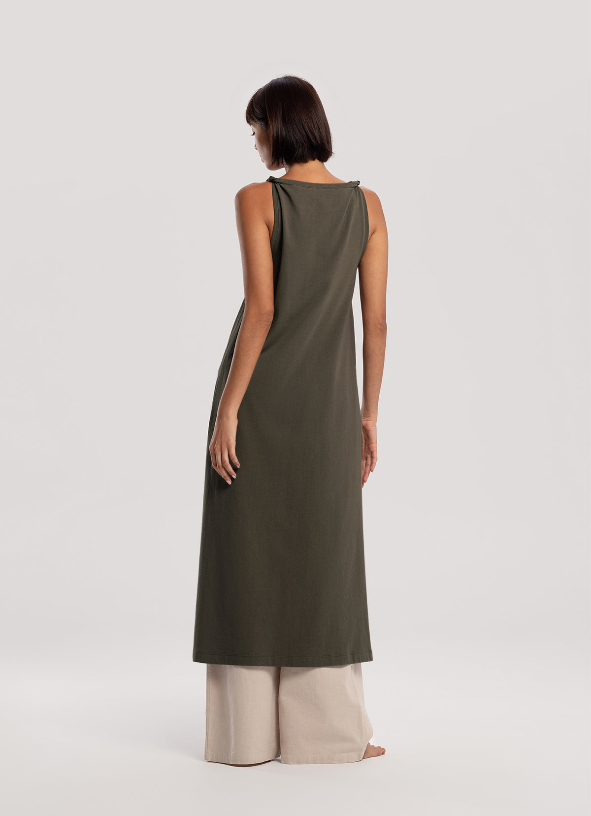 Turn strap onepiece_Smokey Olive