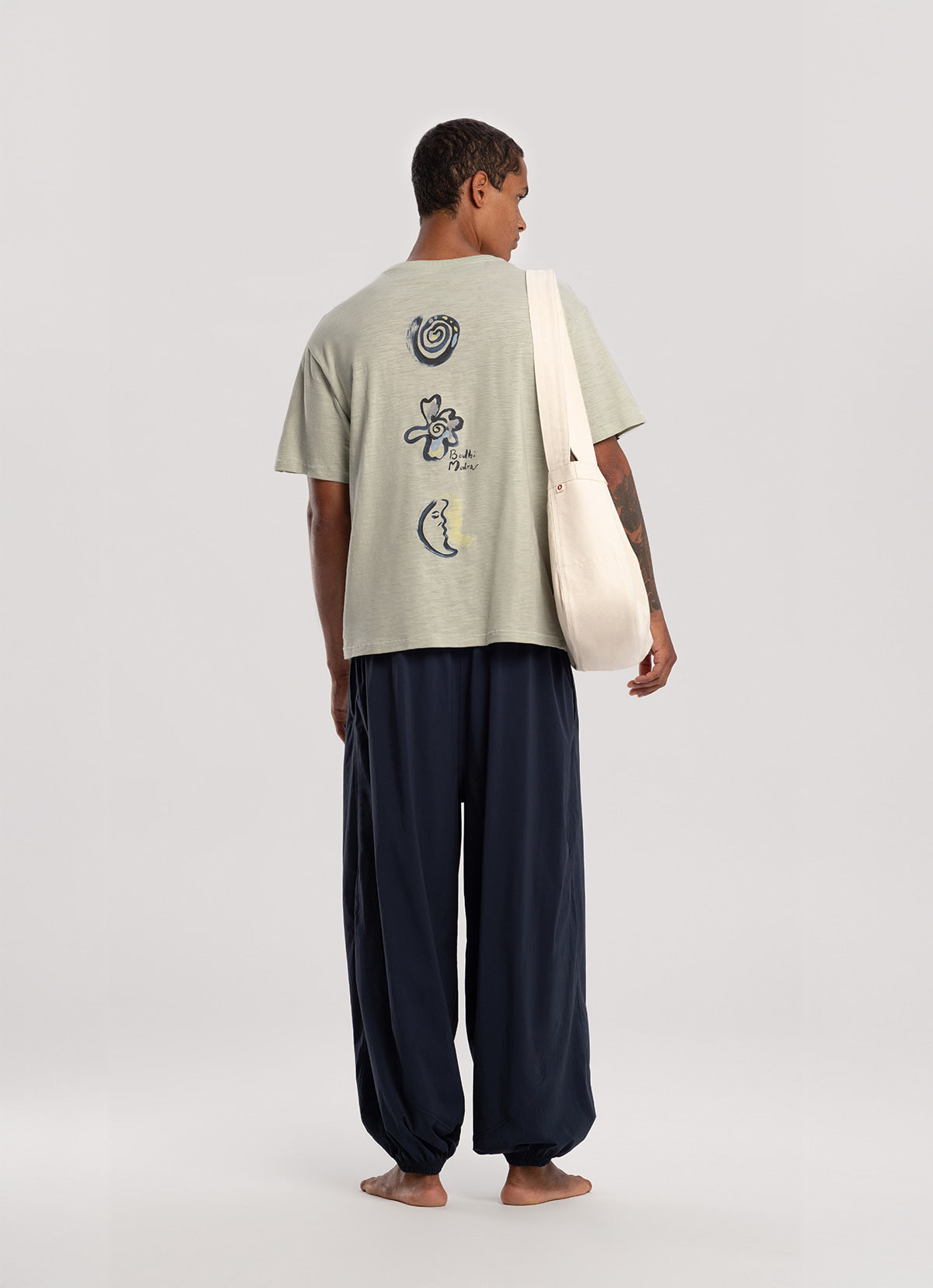Diagonal jogger pants (Nylon ver.) (Unisex)_Dark Sapphire